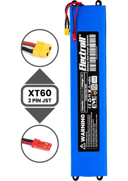 E-Wheels E2S V2 Uyumlu Batarya (Maksimum Kapasite) 36V 12.800MAH Elektrikli Scooter Bataryası indirimleri