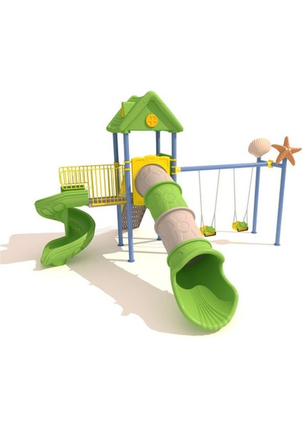 Çocuk Oyun Parkı - Deniz Kabuğu ve Deniz Yıldızı Figürlü Ev Çatılı Model fiyatları