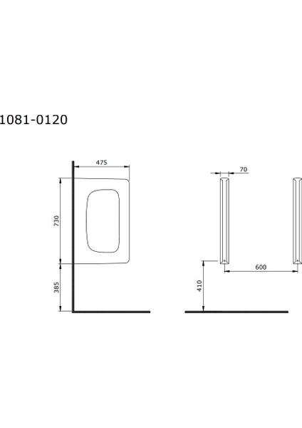 Bocchi Tao Arch Pisuvar Ara Bölmesi Mat Sarı 1081-026-0120 fiyatları