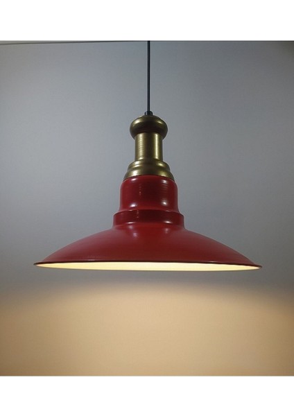 Kırmızı Metal Sarkıt Avize, Şık ve Modern Tasarım, Evinize Renk Katın