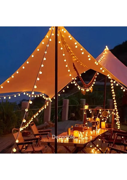Lightball Solar Led Bahçe Balkon Işıklandırma Güneş Enerjili 40 Top Led 6 Metre fırsatları