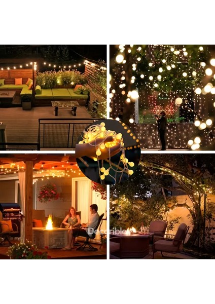 Lightball Solar Led Bahçe Balkon Işıklandırma Güneş Enerjili 40 Top Led 6 Metre indirimleri