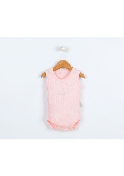 Alttan Çıtçıtlı Kalın Askılı Pembe Body