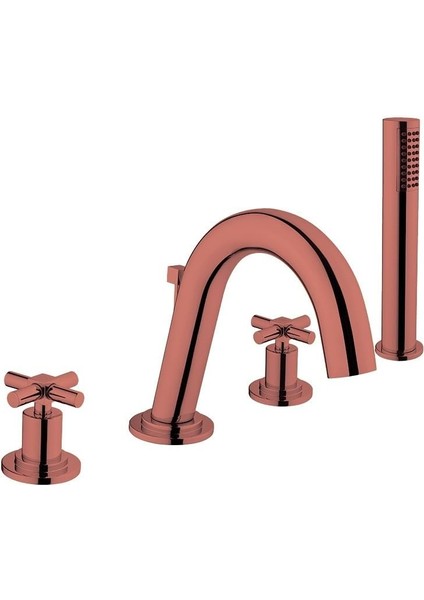 Juno A4093526 Küvet Bataryası, 4 Delikli, Bakır