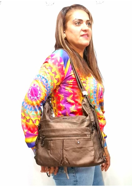 Ccs Lüks 16521 Gold Omuz Çantası