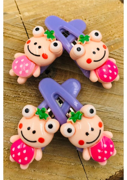 4 Lü Figürlü Renkli Lüks Çıt Çıt Toka