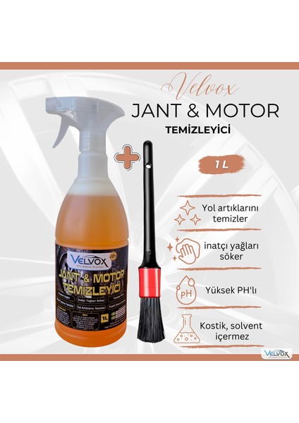 Jant Ve Motor Temizleyici 1000 ml Fırça Hediyeli, Jant Temizleme, Motor Temizleme
