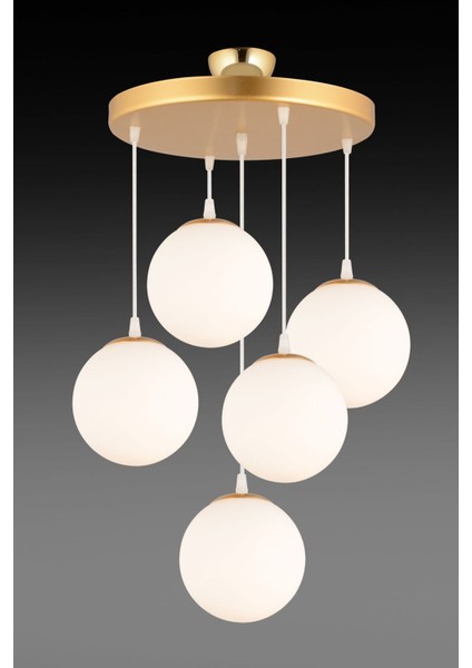 5'li Beyaz Glop Camlı Lüks Sarkıt Tepsi, Şık ve Zarif Aydınlatma Seçeneği fiyatları