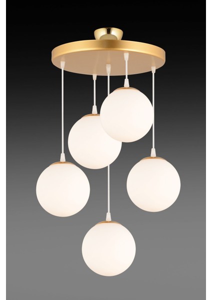 5'li Beyaz Glop Camlı Lüks Sarkıt Tepsi, Şık ve Zarif Aydınlatma Seçeneği modelleri