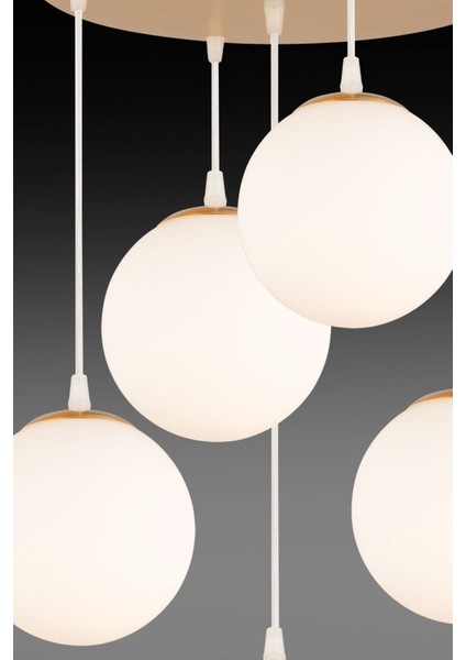 5'li Beyaz Glop Camlı Lüks Sarkıt Tepsi, Şık ve Zarif Aydınlatma Seçeneği fırsatları