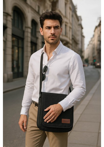 Kanvas Ayarlanabilir Askılı Omuz Çantası