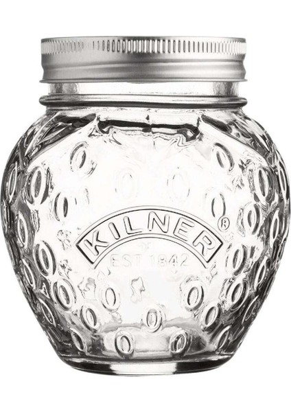 Çilekli Reçel Kavanozu 400 Ml, Kahverengi, Şık ve Kullanışlı Tasarım