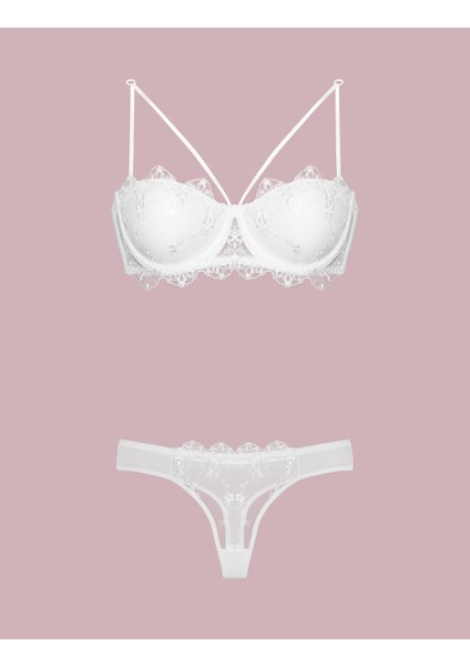 Nurteks 4591 Destekli Dantelli Sütyen Takım