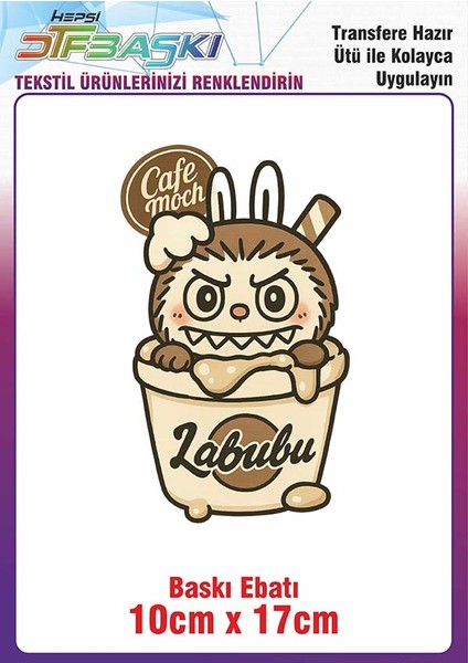 Labubu Ütü ile Yapışan Kumaş Çanta Kalemlik Dtf Baskı