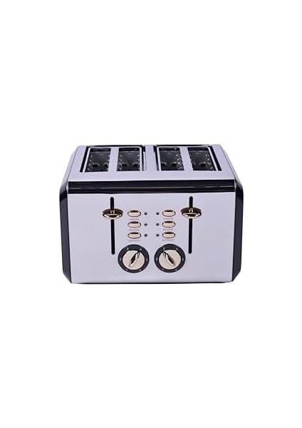 Gem Titan Parlak Gümüş Siyah Dört Dilim Ekmek Kızartma Makinesi modelleri