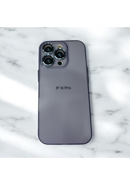 Iphone 16 Pro Mavi Renk Lens Korumalı Kaliteli Silikon Telefon Kılıfı