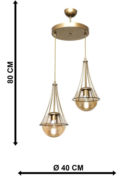 Şık Eskitme Bal Glop Camlı 2’li Avize, Modern ve Zarif Aydınlatma Seçeneği indirimleri