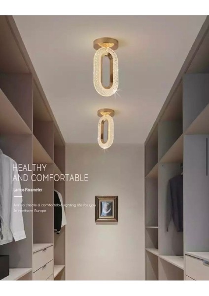 Modern LED Avize, Sarı Gold Gövde, Kademeli 3 Renk, Şık ve Şık Tavan Aydınlatması modelleri