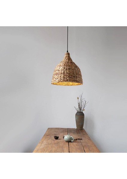 Modern Rattan Bambu Sarkıt Avize, Şık ve Doğal Tasarım, Bej Renk Seçeneği fırsatları