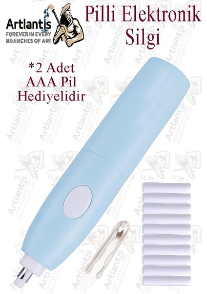 Elektronik Silgi Pilli 1 Paket Otomatik Elektrikli Taşınabilir Kalem Silgi Kara Kalem Eskiz Çizim Grafit