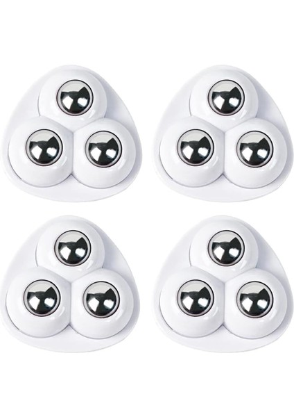 4&apos;lü Döner Tekerlekli Eşya Taşıma Aparatı – 360 Derece Döner Paslanmaz Çelik Tekerlek, Bilyeli Eşya Kaydırma Aparatı