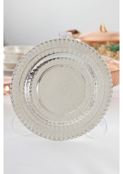 Bakır Kahvaltı ve Pasta Sunum Tabağı, Kalaylı, Şık ve Zarif Tasarım, 1 Adet indirimleri