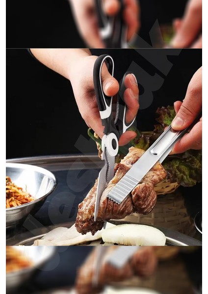 Mutfak Makası - Çok Fonksiyonel Ekstra Keskin - Ceviz Kıracağı - Et, Tavuk, Balık, Sebze modelleri