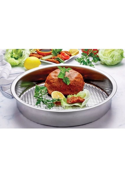 Paslanmaz Çelik Çiğ Köfte Tepsisi ve Leğeni 44 Cm, Şık ve Dayanıklı Set fiyatları