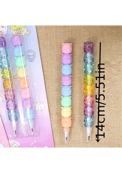 2 Adet Bina Bloklu Kalem Seti modelleri