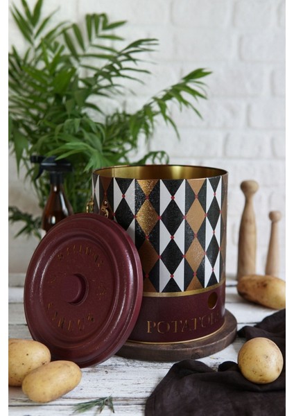 Renkli Desenli Patateslik ve Sebzelik Seti, Pratik ve Şık Tasarım