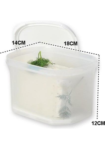 Süzgeçli Hava Sızdırmaz Peynir Saklama Kabı, 2,7 Litre, Beyaz indirimleri