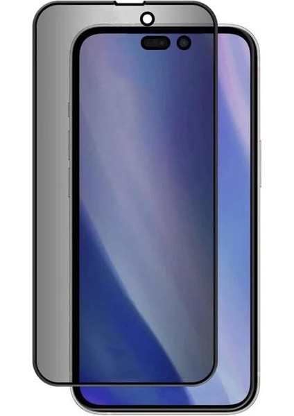 Ile Uyumlu iPhone 16 Pro Max Zore Kor Privacy Cam Ekran Koruyucu Siyah