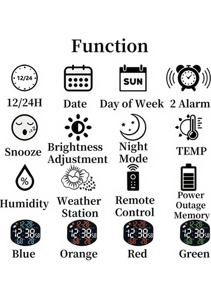 Büyük Ekran Kumandalı Duvar Saati indirimleri