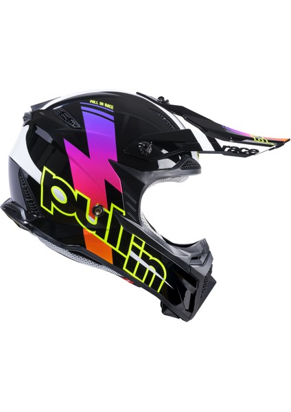 Master Race Trash Kask Yarış Siyah Mor