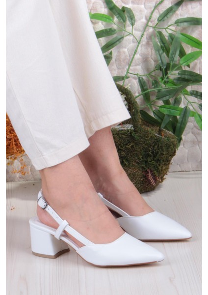 110-426 Fls Arkası Açık Klasik Topuklu Kadın Ayakkabı