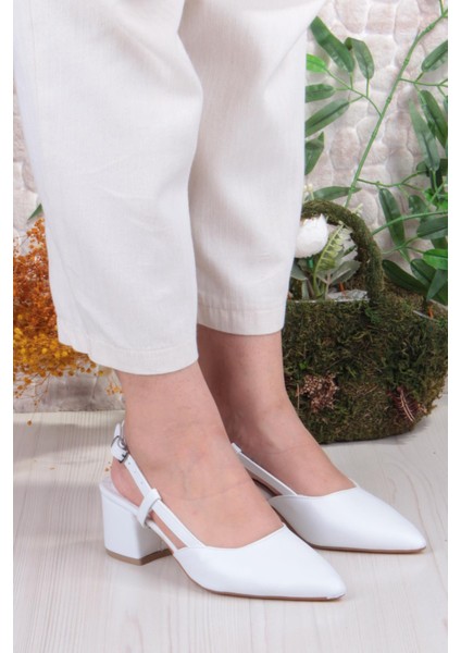 110-426 Fls Arkası Açık Klasik Topuklu Kadın Ayakkabı modelleri