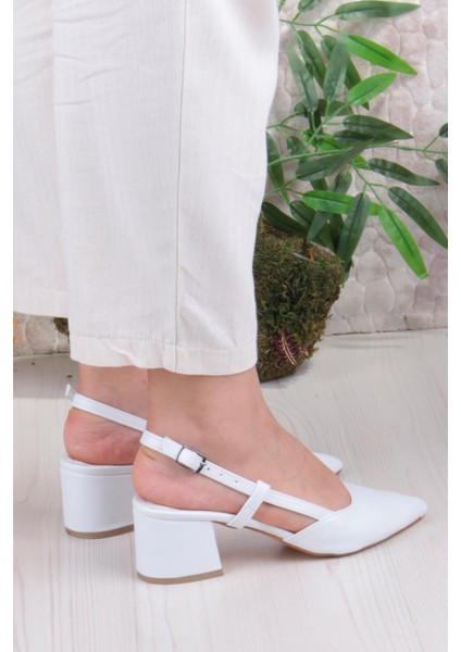 110-426 Fls Arkası Açık Klasik Topuklu Kadın Ayakkabı fırsatları