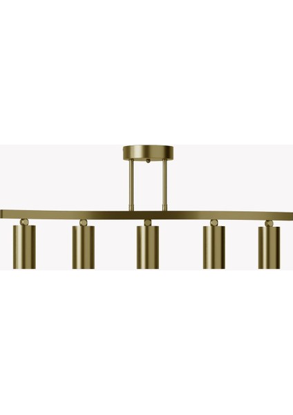 Turuncu Vintage 5’li Güçlü Spot Avize, Endüstriyel Tasarım, GU10 Duylu modelleri