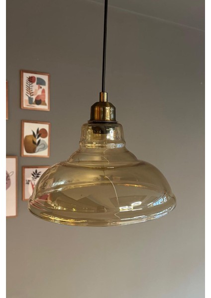 Kahverengi Cam Bal Rengi Tekli Retro Sarkıt Avize Salon ve Restoran Aydınlatması indirimleri