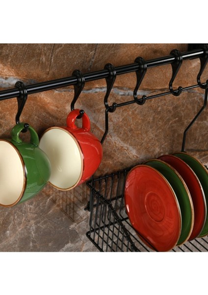 Beyaz 8'li Duvar Rayı Seti, Askı ve Sepet, Pratik ve Şık Depolama Çözümü indirimleri