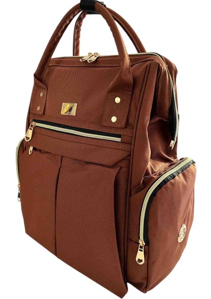 Sevil Collection Elite Anne Bebek Bakım Sırt Çantası kiremit kahve rengi fırsatları