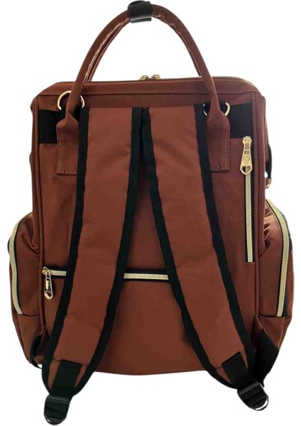 Sevil Collection Elite Anne Bebek Bakım Sırt Çantası kiremit kahve rengi indirimleri