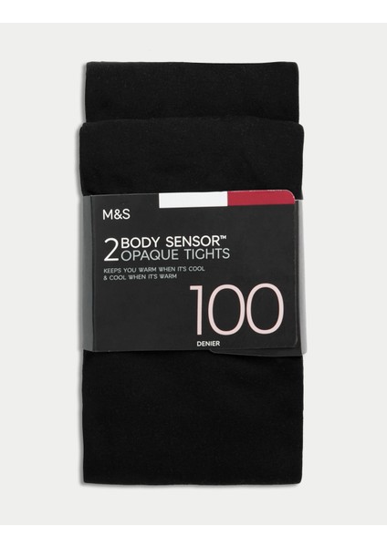 2'li 100 Denye Body Sensor™ Opak Külotlu Çorap Seti fırsatları