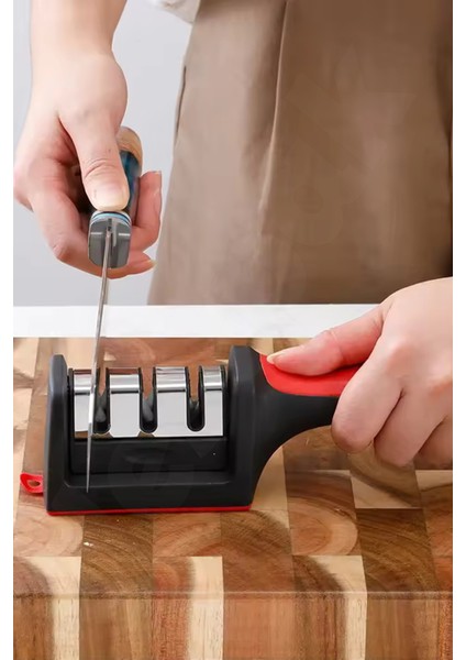 Pratik Bileme Aleti - 3 Aşamalı Seramik Elmas Uçlu Profesyonel Bileyici - El Masat - Güvenli