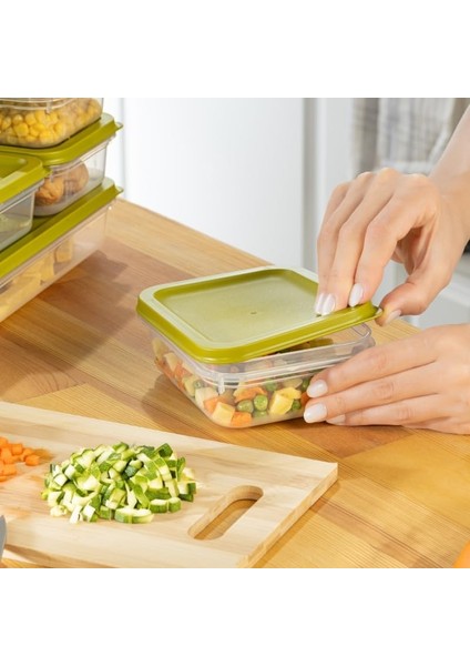 Home 4 Adet Buzdolabı Organizeri - Pp Plastik Şeffaf ve Ayarlanabilir Saklama Kabı, Gıdaları Taze Tutan Fresh Box, Çok Amaçlı,mikrodalga ve Bulaşık Makinesi Uyumlu (Beyaz, 1200 Ml) fiyatları