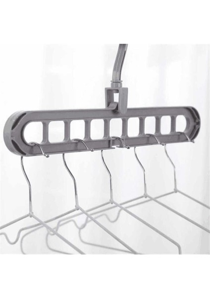 Renkli 9 Bölmeli Katlanabilir Elbise Askısı, Pratik ve Şık 2'li Set fırsatları