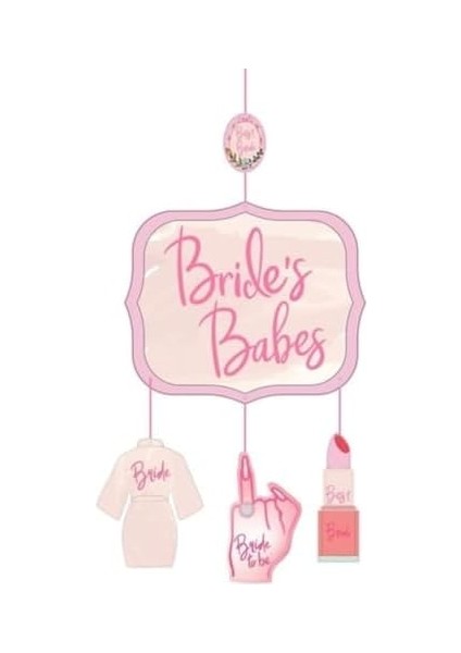 Babes Bekarlığa Veda Partisi Asılabilir Dekor Süsü, Pembe, Gelin Temalı, 3 Parçalı fiyatları
