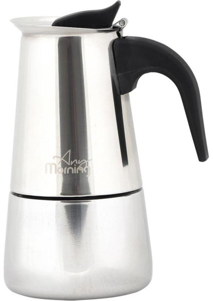 Paslanmaz Çelik Espresso Kahve Makinesi, 300 Ml, Indüksiyonlu, Gümüş Renk