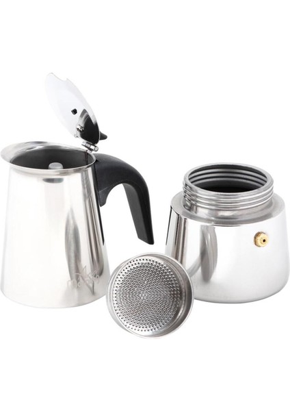 Paslanmaz Çelik Espresso Kahve Makinesi, 300 Ml, Indüksiyonlu, Gümüş Renk