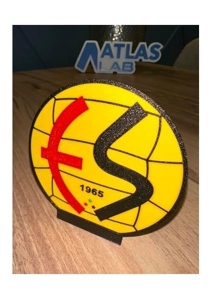 - Eskişehirspor 3D Baskı Arma Logo - Masaüstü Dekoratif Stand - Kırmızı Siyah Taraftar Hediyelik Ürün fiyatları